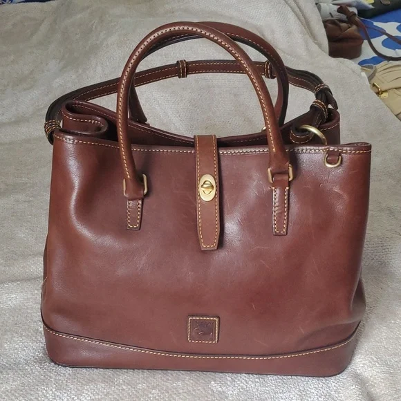 Dooney and Bourke Florentine Leather Perry Satchel - Picture 1 of 12